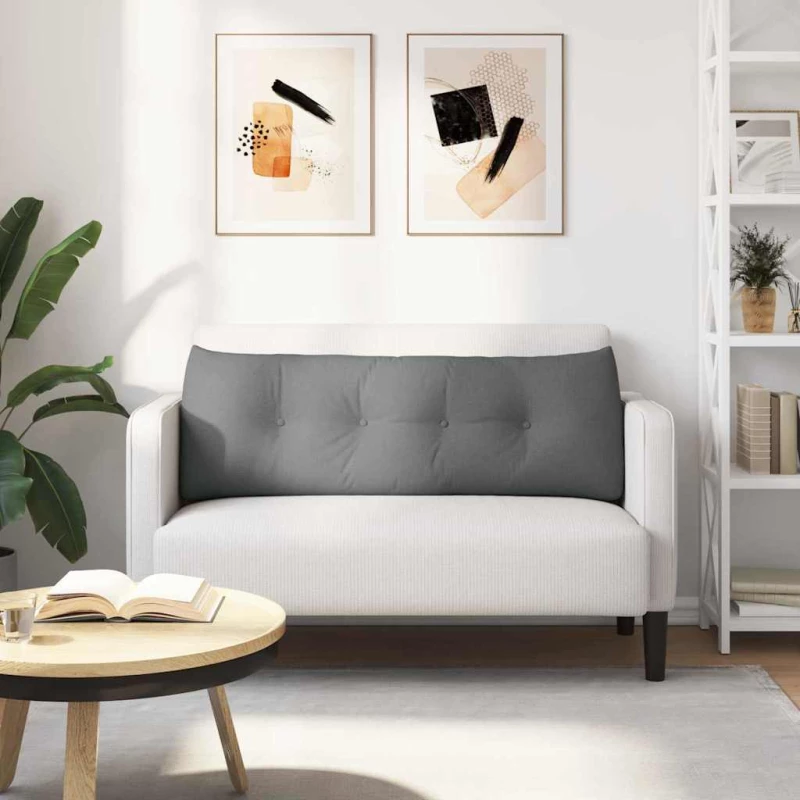 vidaXL Μαξιλάρι Πλάτης Σκούρο Γκρι 140 x 24 x 50 εκ ύφασμα