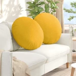 vidaXL Μαξιλάρια καθισμάτων 2 pcs Απαλό Κίτρινο Ø 60 cm