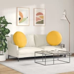 vidaXL Μαξιλάρια καθισμάτων 2 pcs Απαλό Κίτρινο Ø 60 cm