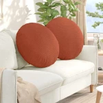 vidaXL Μαξιλάρια καθισμάτων 2 pcs Κόκκινο Πορτοκαλί Ø 80 cm