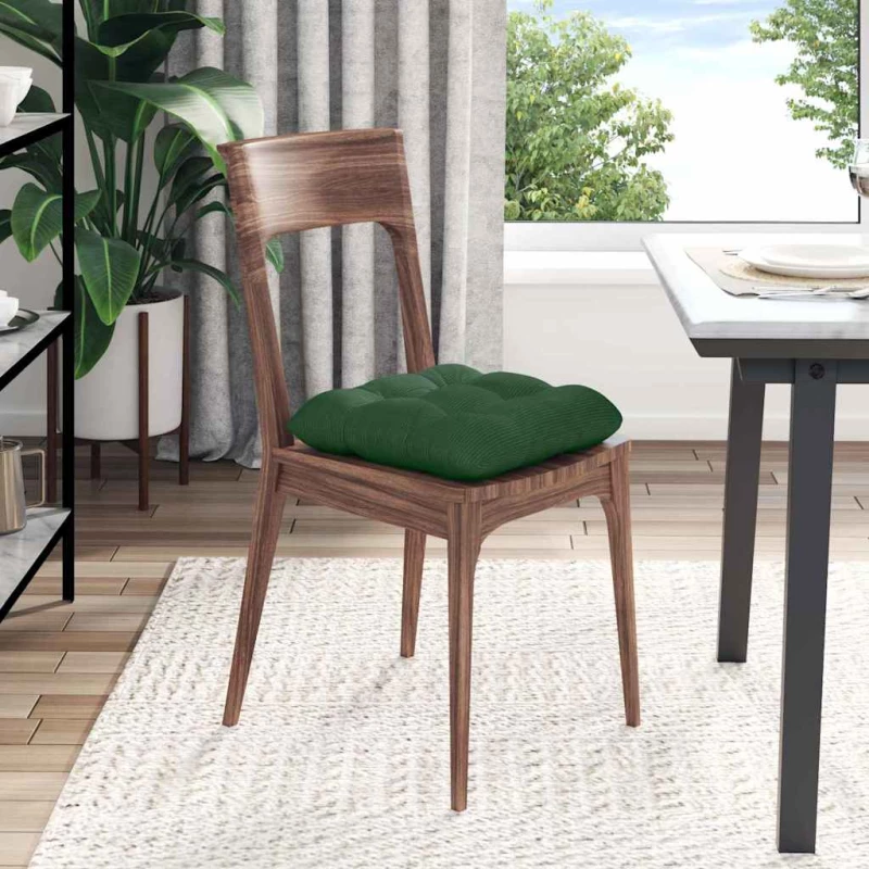 vidaXL Μαξιλάρια καθισμάτων 4 pcs Σκούρο Πράσινο 40 x 40 cm