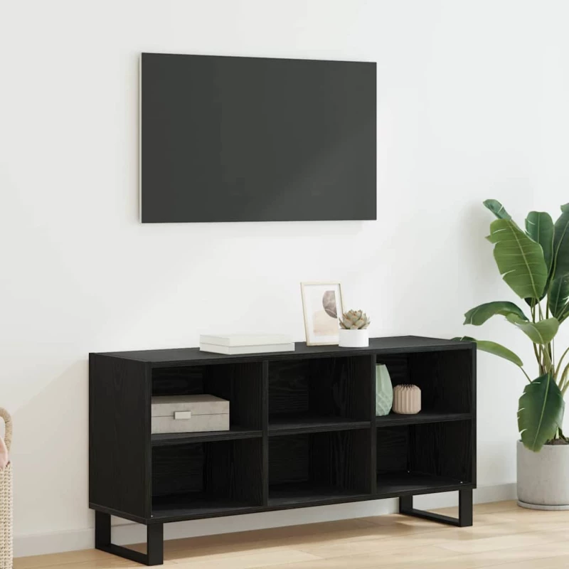 vidaXL Ντουλάπι TV Μαύρη Οξυά 103,5 x 30 x 50 εκ Επεξεργασμένο ξύλο