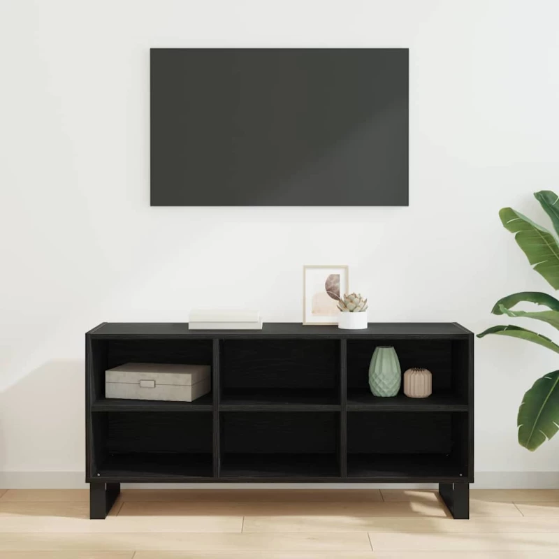 vidaXL Ντουλάπι TV Μαύρη Οξυά 103,5 x 30 x 50 εκ Επεξεργασμένο ξύλο