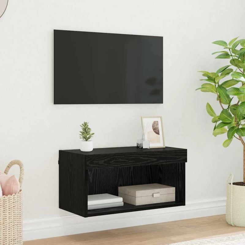 vidaXL Ντουλάπι TV Μαύρη Οξυά 60 x 30 x 30 cm Επεξεργασμένο ξύλο