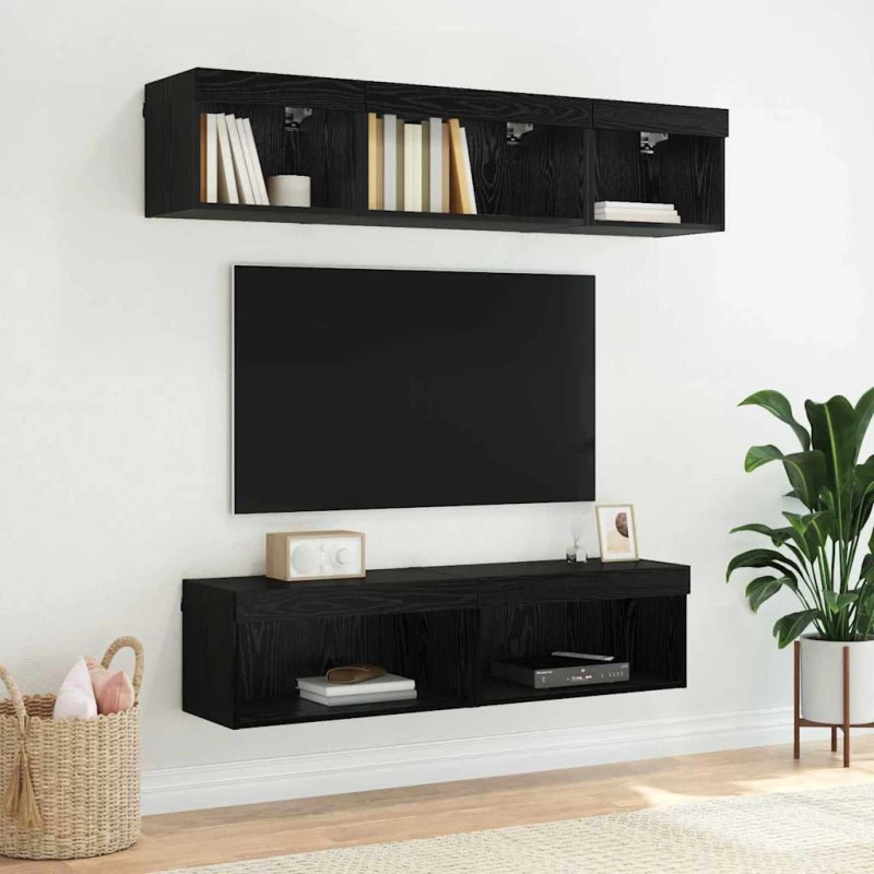 vidaXL Ντουλάπι TV Μαύρη Οξυά 60 x 30 x 30 cm Επεξεργασμένο ξύλο