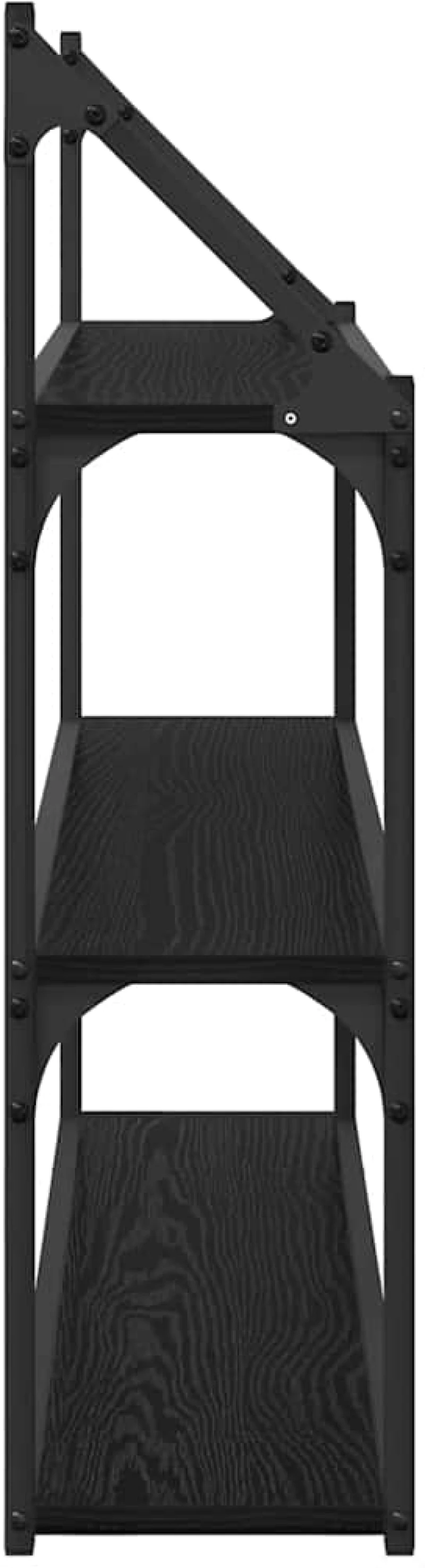 vidaXL Ράφι Τοίχου Μαύρη Οξυά 80 x 21 x 78,5 cm Επεξεργασμένο ξύλο
