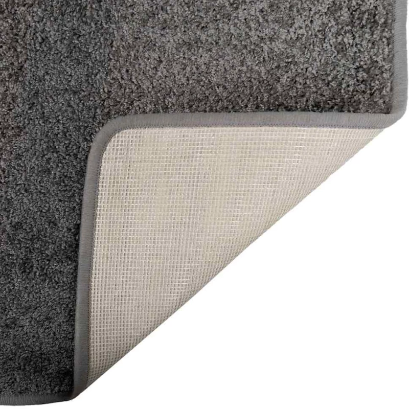 vidaXL Δερμάτινο Χαλί Γκρι 100 x 200 cm 100% Πολυπροπυλένιο Τούφτα
