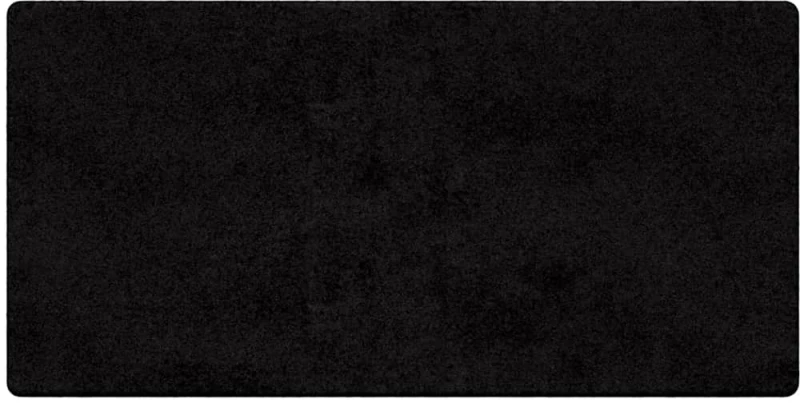 vidaXL Δερμάτινο Χαλί Μαύρο 100 x 200 cm 100% Πολυπροπυλένιο Τούφτα