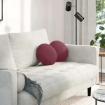 vidaXL Μαξιλάρια καθισμάτων 2 pcs Κόκκινο Ø30 x 13 εκ ύφασμα