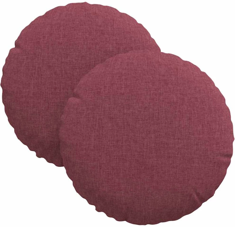 vidaXL Μαξιλάρια καθισμάτων 2 pcs Κόκκινο Ø30 x 13 εκ ύφασμα