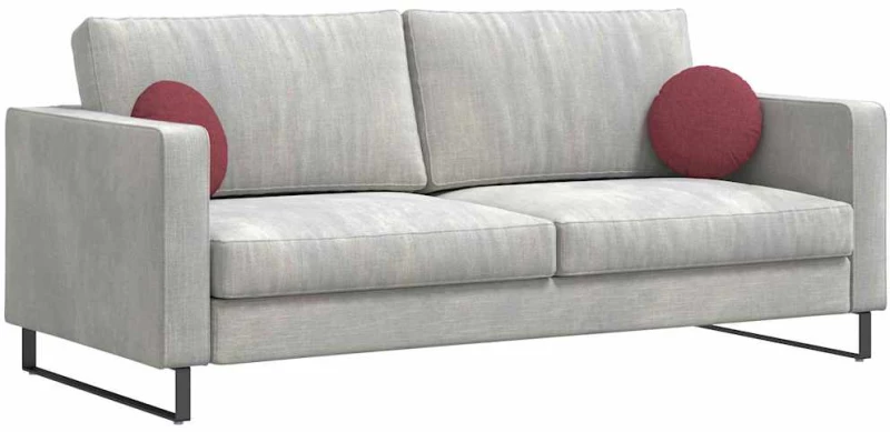 vidaXL Μαξιλάρια καθισμάτων 2 pcs Κόκκινο Ø30 x 13 εκ ύφασμα