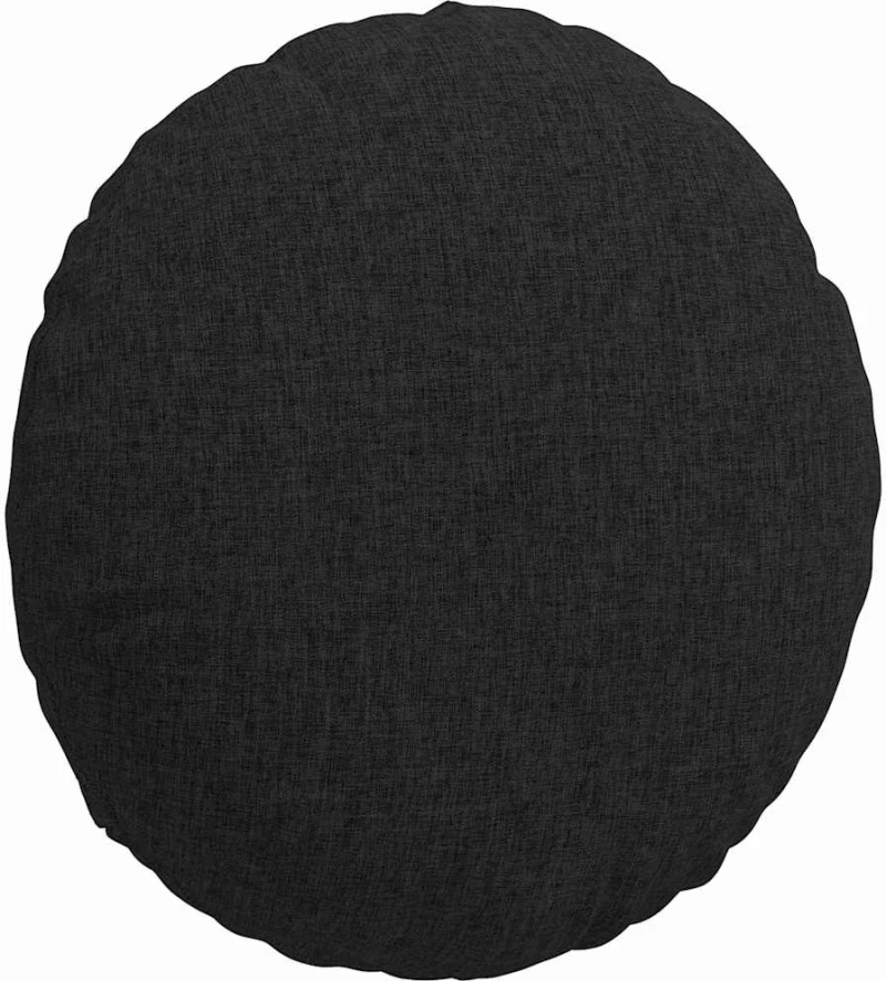 vidaXL Μαξιλάρια καθισμάτων 2 pcs Μαύρο Ø40 x 13 εκ ύφασμα