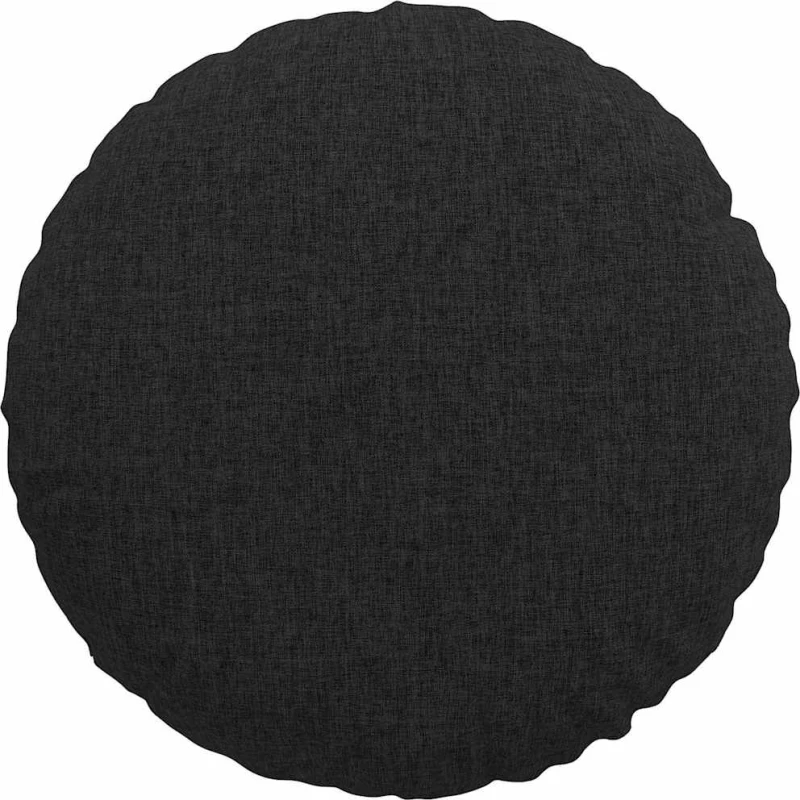 vidaXL Μαξιλάρια καθισμάτων 2 pcs Μαύρο Ø40 x 13 εκ ύφασμα