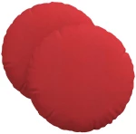vidaXL Μαξιλάρια καθισμάτων 2 pcs Κόκκινο Ø40 x 13 εκ ύφασμα