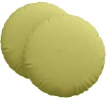 vidaXL Μαξιλάρια καθισμάτων 2 pcs Ανοιχτό Πράσινο Ø60 x 21 εκ ύφασμα
