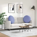vidaXL Μαξιλάρια καθισμάτων 2 pcs Μπλε τζην Ø80 x 29 εκ ύφασμα