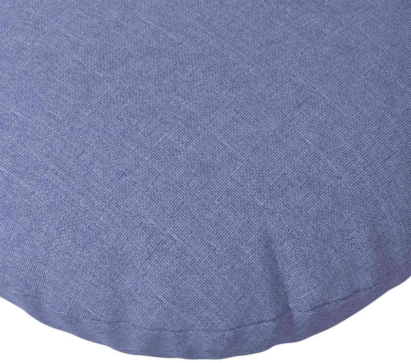 vidaXL Μαξιλάρια καθισμάτων 2 pcs Μπλε τζην Ø80 x 29 εκ ύφασμα