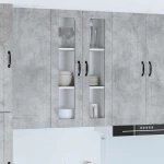 vidaXL Κρεμαστό ντουλάπι κουζίνας Σκυρόδεμα Γκρι 60 x 31 x 100 εκ.