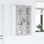 vidaXL Κρεμαστό ντουλάπι κουζίνας Σκυρόδεμα Γκρι 60 x 31 x 100 εκ.