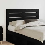 vidaXL Κεφαλάρι με κεφαλάρι Μαύρη Οξυά 135 cm Επεξεργασμένο ξύλο