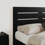 vidaXL Κεφαλάρι με κεφαλάρι Μαύρη Οξυά 135 cm Επεξεργασμένο ξύλο