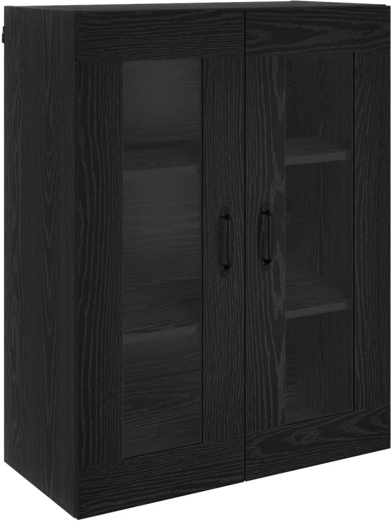 vidaXL Highboard Μαύρη Οξυά 69,5 x 34 x 180 εκ. Επεξεργασμένο ξύλο