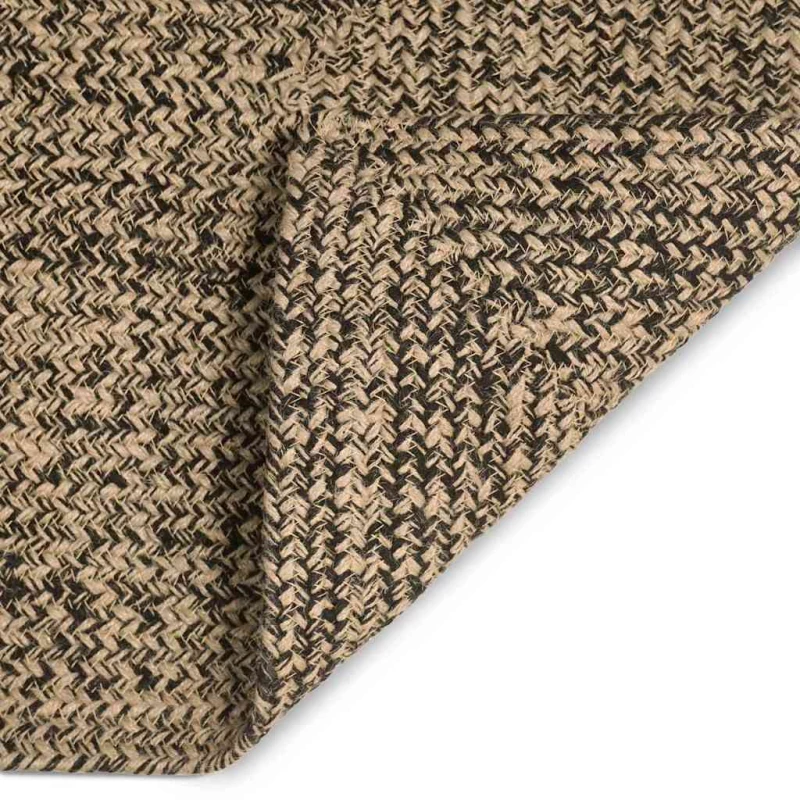 vidaXL Χαλί Φυσικό και μαύρο 100 x 200 cm Γιούτα