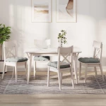 vidaXL Μαξιλάρια καθισμάτων 4 pcs Ανοιχτό γκρι 40 x 40 cm