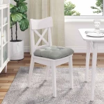 vidaXL Μαξιλάρια καθισμάτων 4 pcs Ανοιχτό γκρι 40 x 40 cm