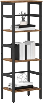 vidaXL Ράφι Βιβλίων Παλιό Ξύλο 40 x 29,5 x 115 εκ Επεξεργασμένο ξύλο