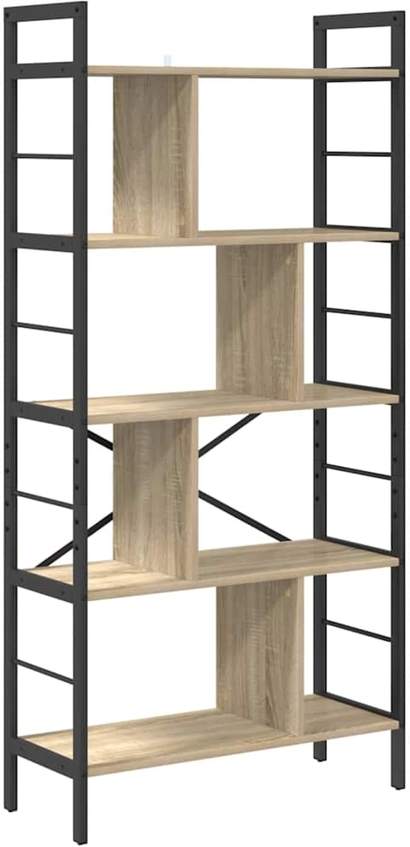 vidaXL Ράφι Βιβλίων Δρύς Sonoma 75 x 30 x 156 εκ. Επεξεργασμένο ξύλο