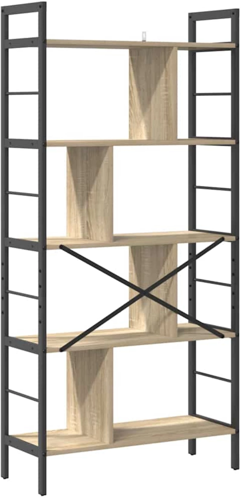 vidaXL Ράφι Βιβλίων Δρύς Sonoma 75 x 30 x 156 εκ. Επεξεργασμένο ξύλο