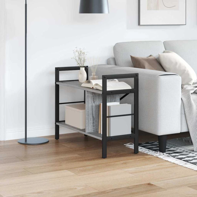 vidaXL Ράφι Βιβλίων Γκρίζο Σονομα 75 x 30 x 58,5 εκ.