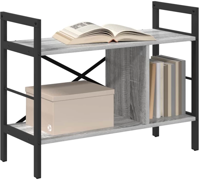 vidaXL Ράφι Βιβλίων Γκρίζο Σονομα 75 x 30 x 58,5 εκ.