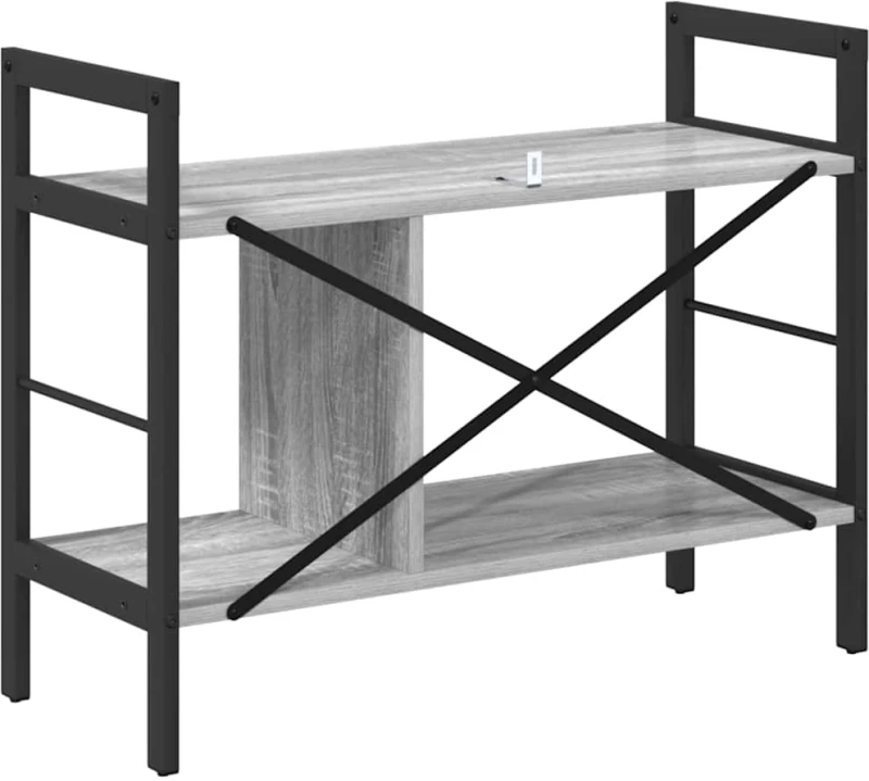 vidaXL Ράφι Βιβλίων Γκρίζο Σονομα 75 x 30 x 58,5 εκ.