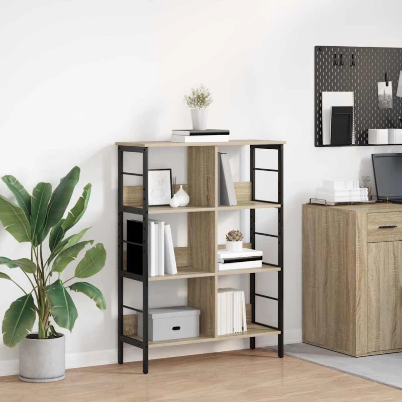vidaXL Ράφι Βιβλίων Δρύς Sonoma 82 x 32 x 112 εκ. Επεξεργασμένο ξύλο