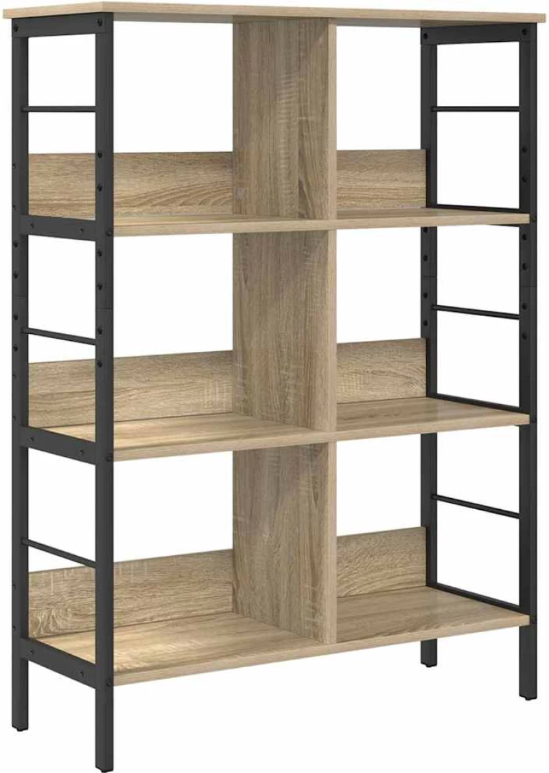 vidaXL Ράφι Βιβλίων Δρύς Sonoma 82 x 32 x 112 εκ. Επεξεργασμένο ξύλο