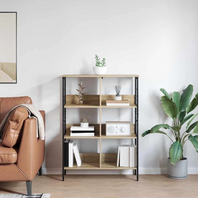 vidaXL Ράφι Βιβλίων Δρύς Sonoma 82 x 32 x 112 εκ. Επεξεργασμένο ξύλο