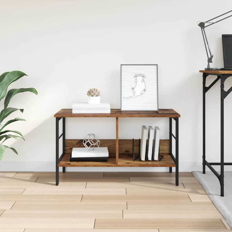 vidaXL Ράφι Βιβλίων Παλιό Ξύλο 82 x 32 x 47 εκ. Επεξεργασμένο ξύλο