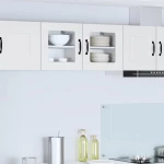 vidaXL Κρεμαστό ντουλάπι κουζίνας με ράφι Λευκό 40 x 31 x 40 εκ.