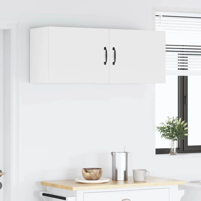 vidaXL Κρεμαστό ντουλάπι κουζίνας με ράφι 2 pcs Λευκό 50 x 31 x 40 εκ.