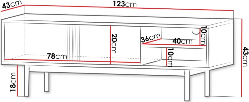 Έπιπλο τηλεόρασης Alsy Reg II-Mpez Anoixto