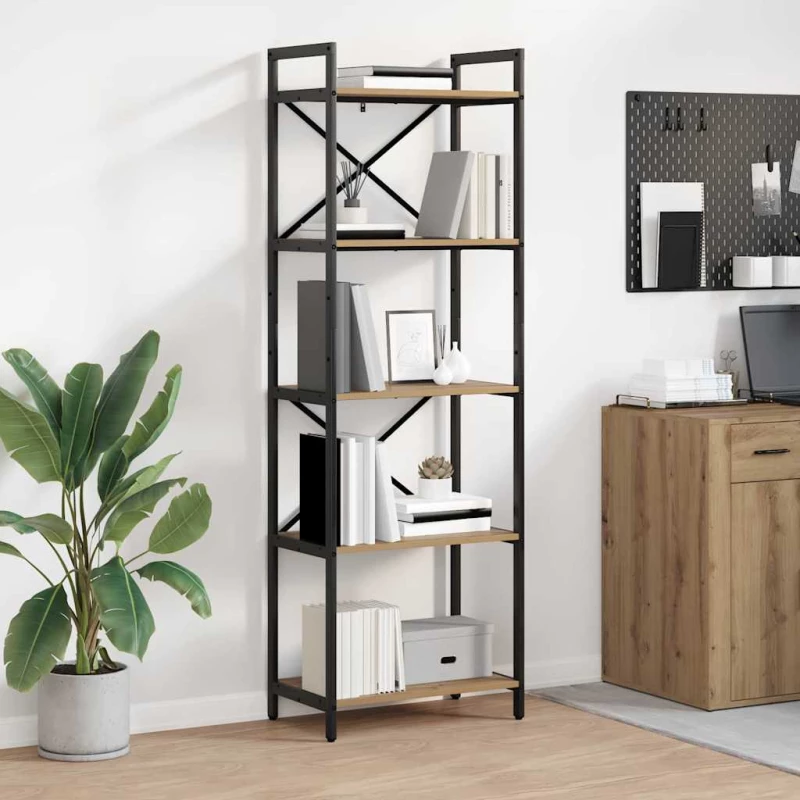 vidaXL Ράφι Βιβλίων Artisan Oak 56 x 34 x 171 εκ Επεξεργασμένο ξύλο