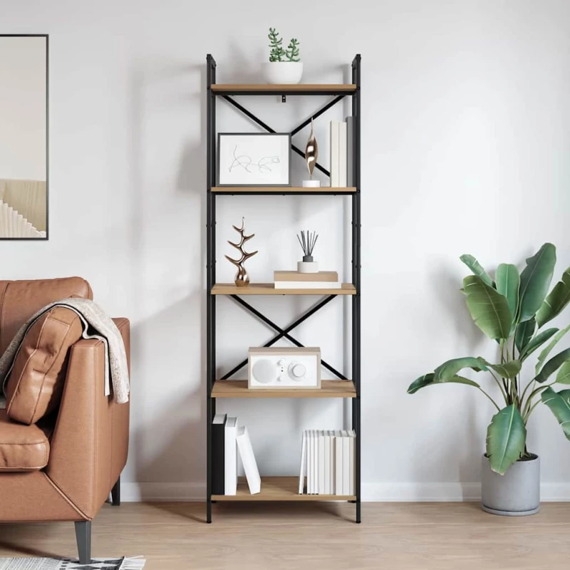 vidaXL Ράφι Βιβλίων Artisan Oak 56 x 34 x 171 εκ Επεξεργασμένο ξύλο
