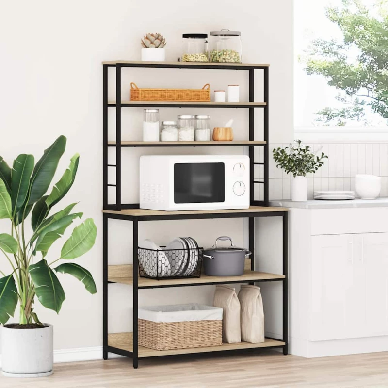 vidaXL Ράφι Κουζίνας Δρύς Sonoma 100 x 40 x 168 εκ Επεξεργασμένο ξύλο