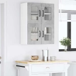 vidaXL Κρεμαστό ντουλάπι κουζίνας 2 pcs Σκυρόδεμα Γκρι 60 x 31 x 40 εκ