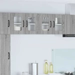 vidaXL Κρεμαστό ντουλάπι κουζίνας Γκρίζο Σονομα 60 x 31 x 40 εκ