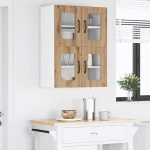 vidaXL Κρεμαστό ντουλάπι κουζίνας 2 pcs Artisan Oak 60 x 31 x 40 εκ