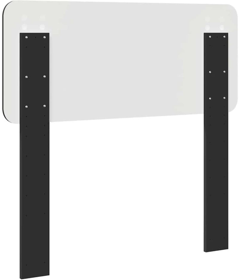 vidaXL Κεφαλάρι με κεφαλάρι Μαύρη Οξυά 75 cm Επεξεργασμένο ξύλο