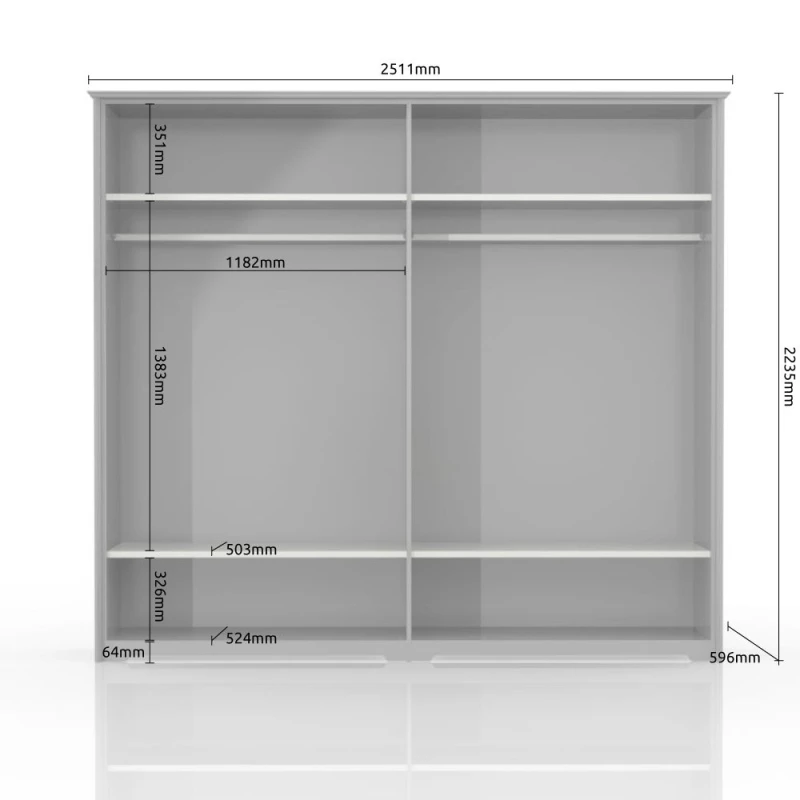 Ντουλάπα τετράφυλλη Toscana 4D